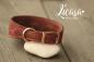 Preview: Windhundhalsband aus Leder mit Bestickung