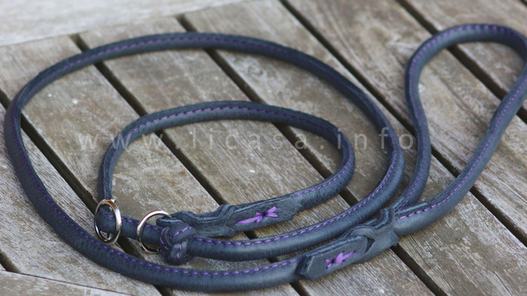 Retrieverleine Leder rund