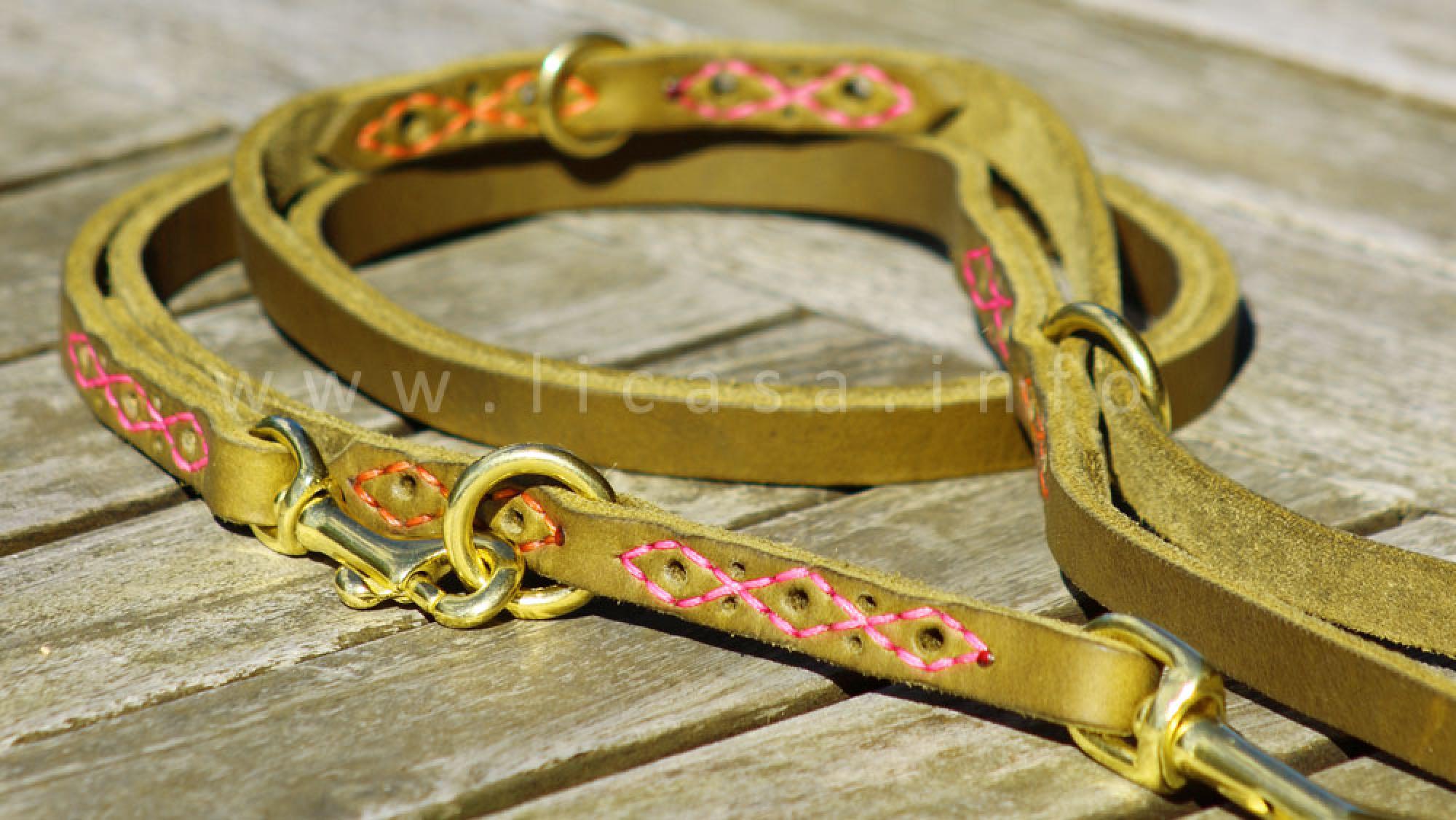 Fettlederleine mit dekorativerSattlernaht