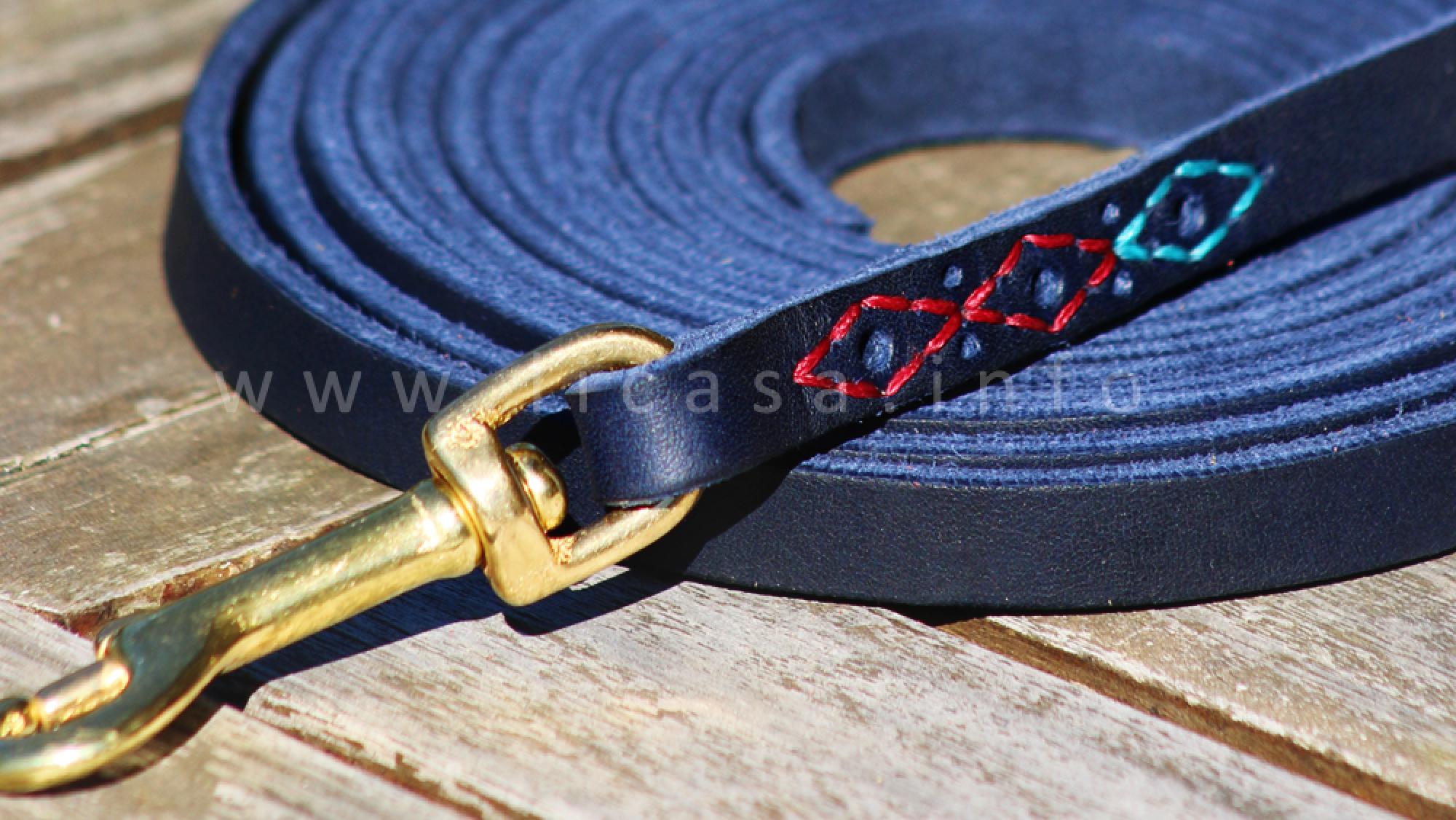 Fettlederleine mit dekorativerSattlernaht